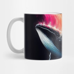 Monochromatic Whale Rainbow Color Splash Mug